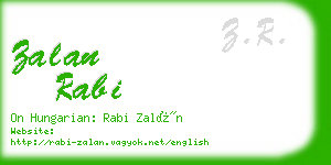 zalan rabi business card